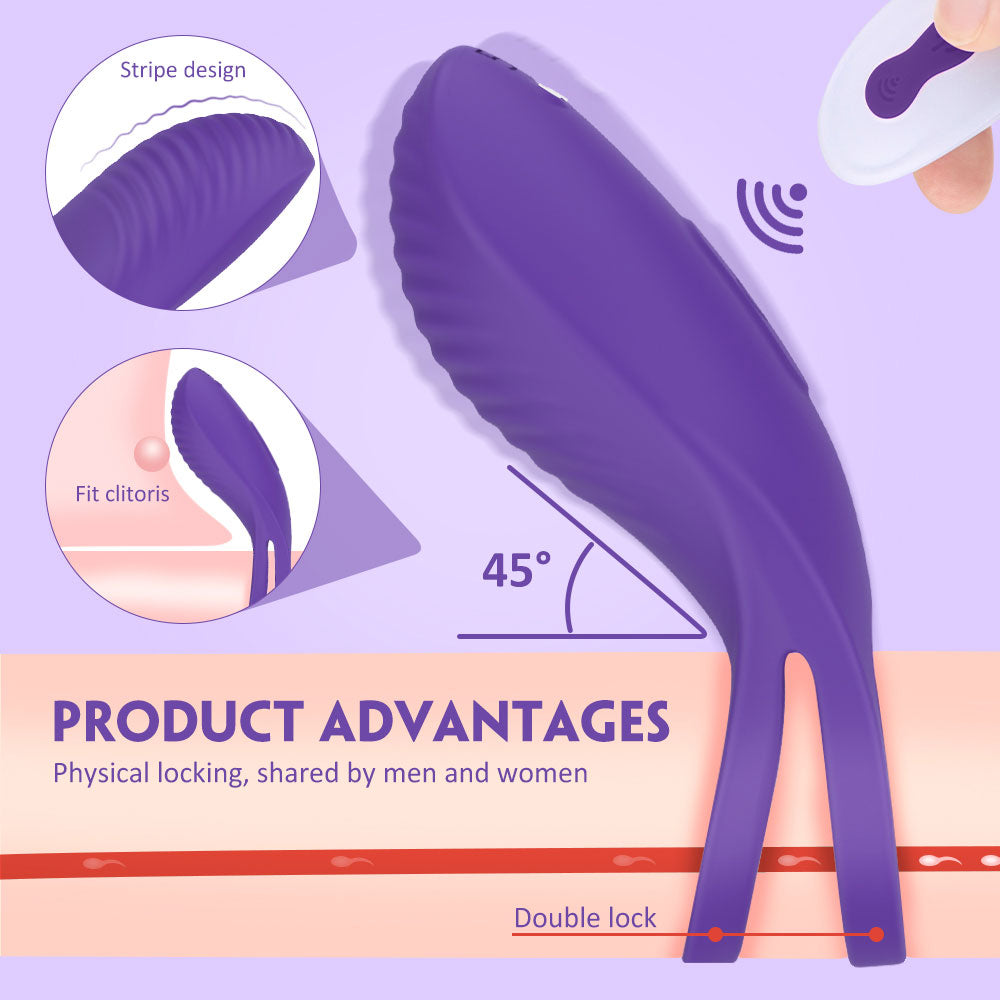 YoYoLemon 振動コックリング ダブルリング付きカップル用 クリトリス